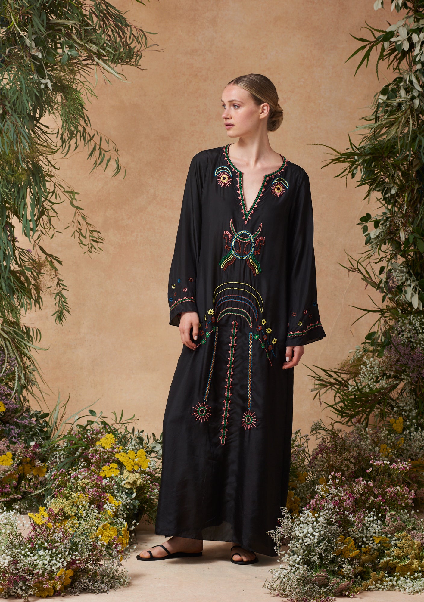 India Kaftan Black – Muzungu Sisters UK