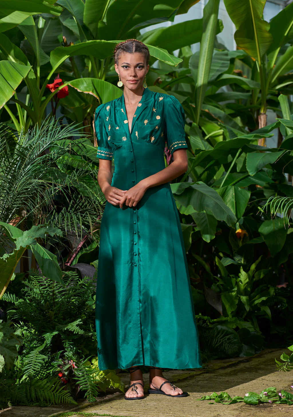 Roxana Dress Forest Green – Muzungu Sisters UK