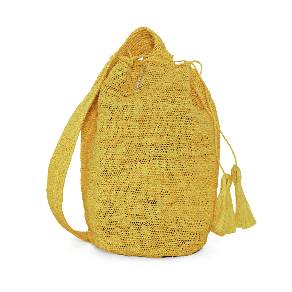 Fique Mochila Large Mustard Muzungu Sisters UK