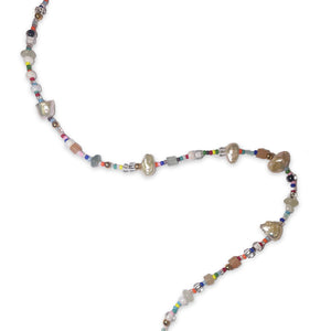 Pearl and Gemstone Beaded Necklace Multi