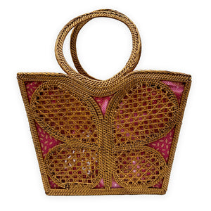 Balinese Butterfly Wicker Basket