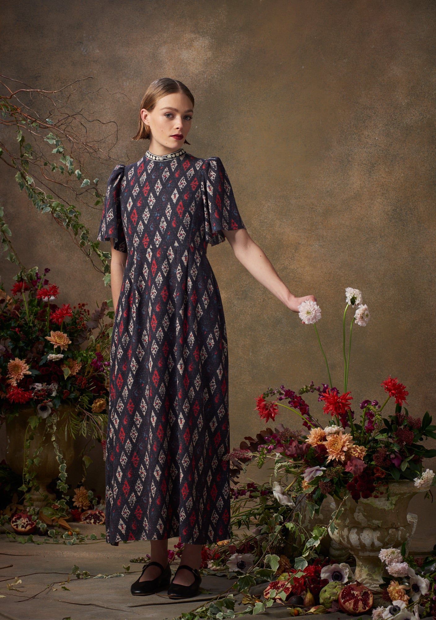 diamond collar long dress Lisa Batik – Muzungu Sisters UK SELECT SINGLE OR PACK:10 Pack ($5.75/piece) Bow Skater Dress Pink Length from bust to 191457-1TPI-STH