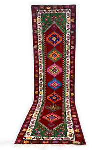 Turk�ish Hand Knotted Rug Burgundy with Multi
