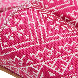 Embroidered Babouches Fuchsia