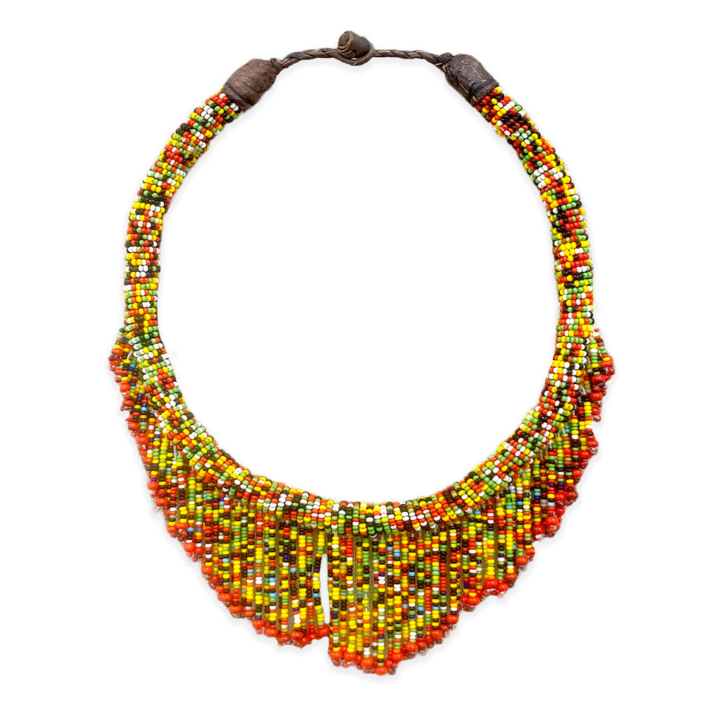 Beaded fringe new arrivals necklace