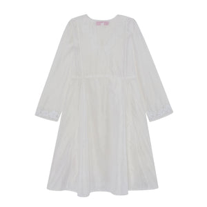 Kids Embroidered Dress White