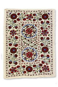 Uzbek Suzani Fabric Panel VIII