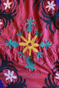 Uzbek Suzani Fabric Panel I