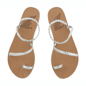 Ancient Greek Sandals Eleftheria Silver