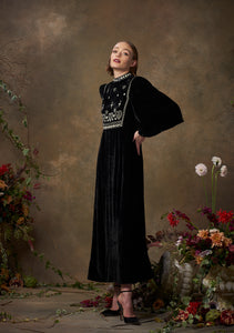 Lydia Dress Black Velvet