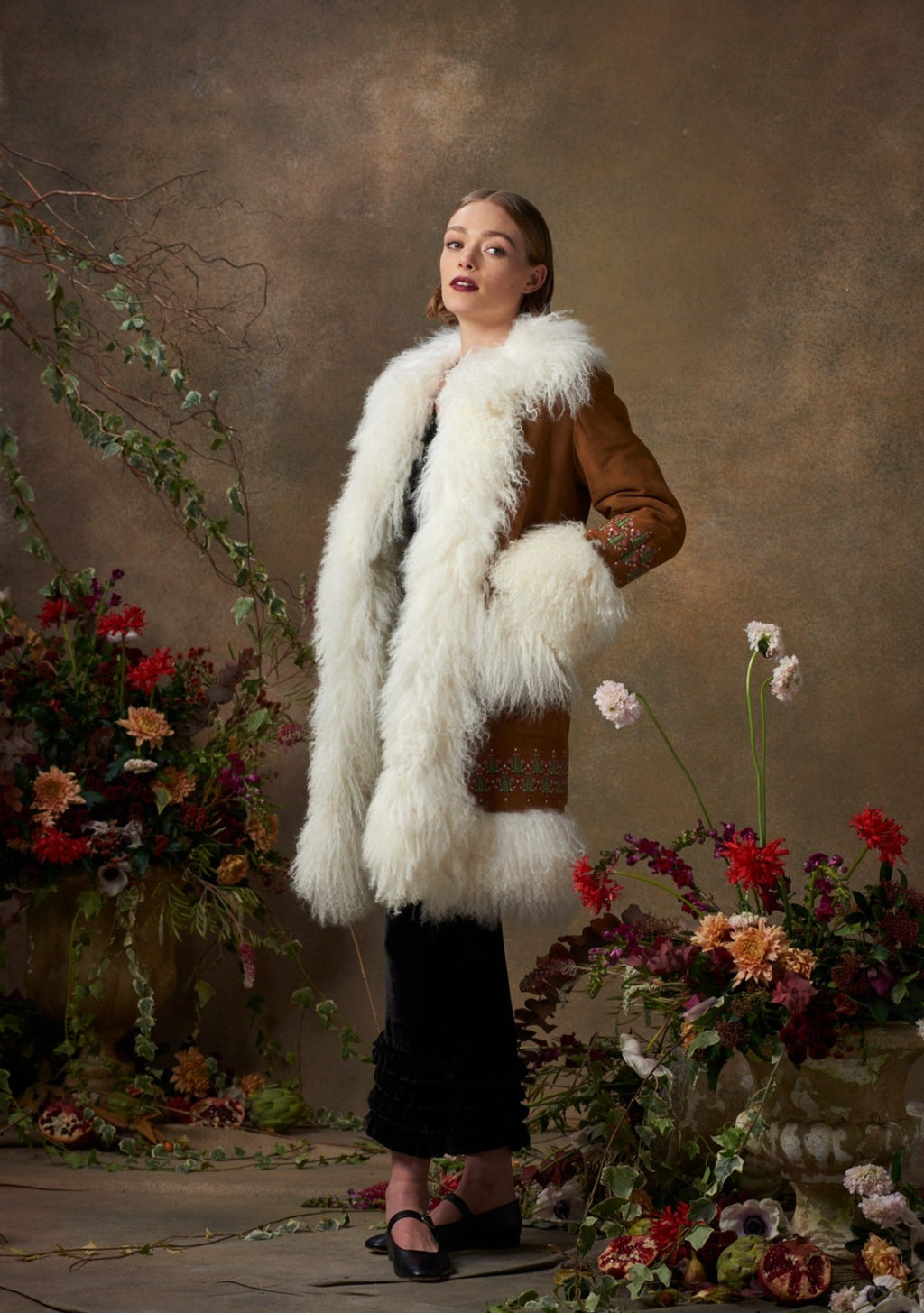 Bibi Coat Tan Suede