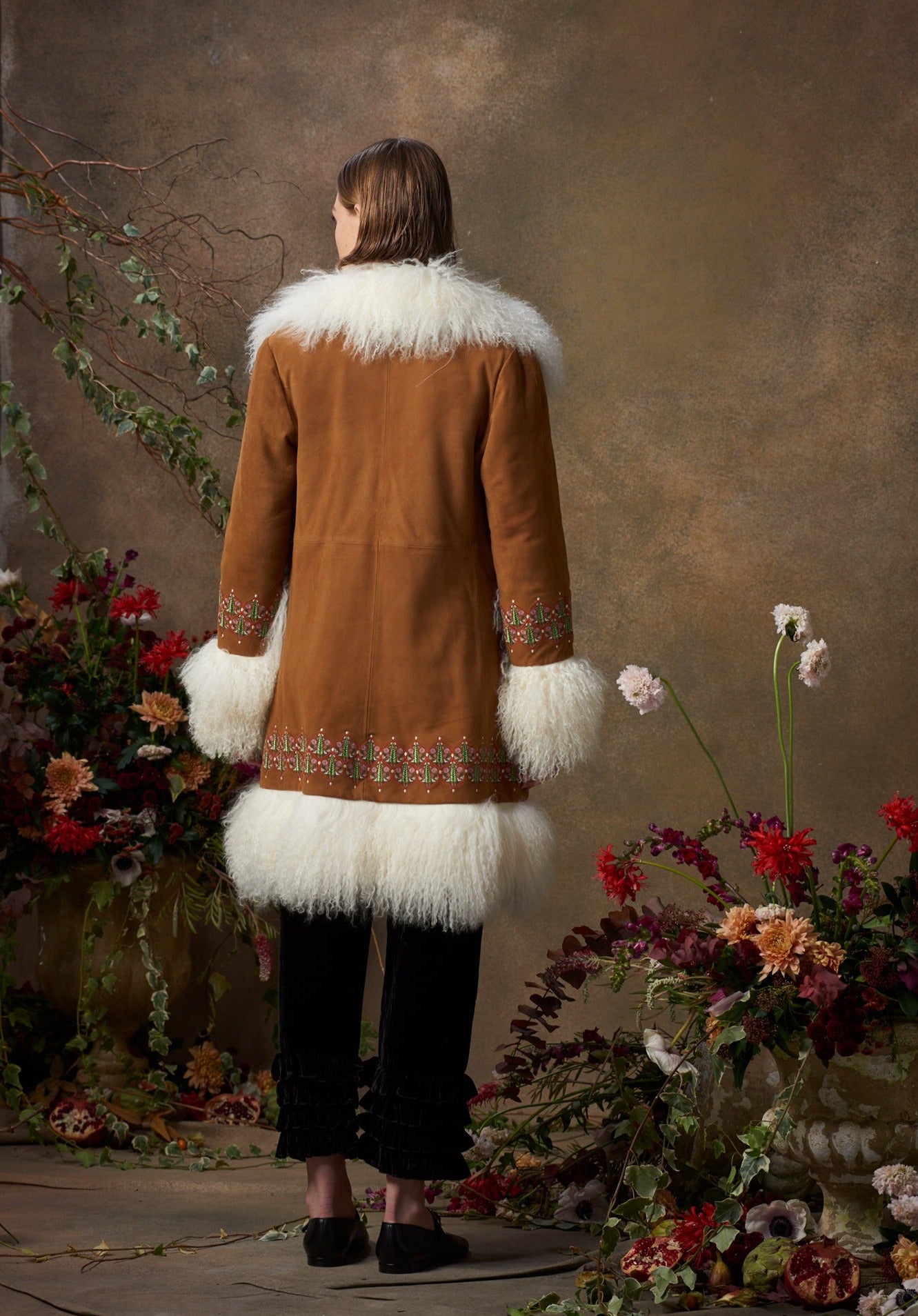 Bibi Coat Tan Suede