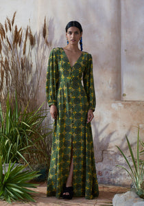 Tania Dress Snake Green
