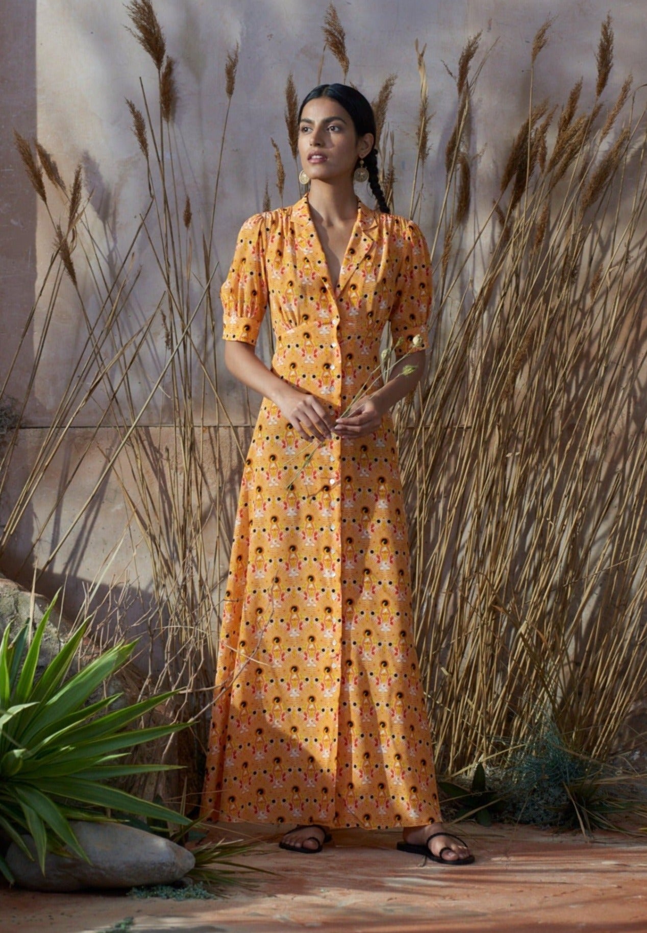 Roxana Dress Sunburst Orange