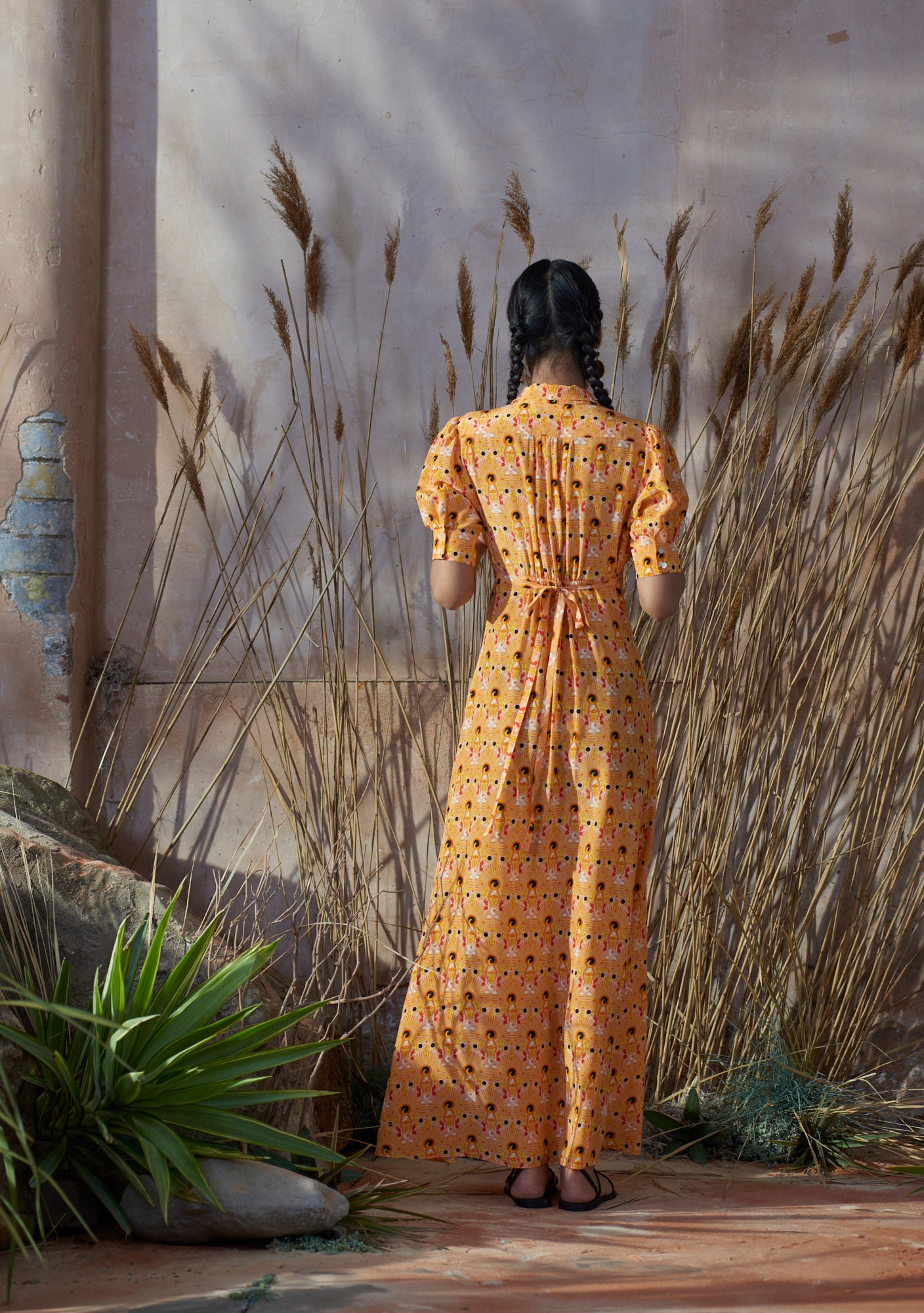 Roxana Dress Sunburst Orange