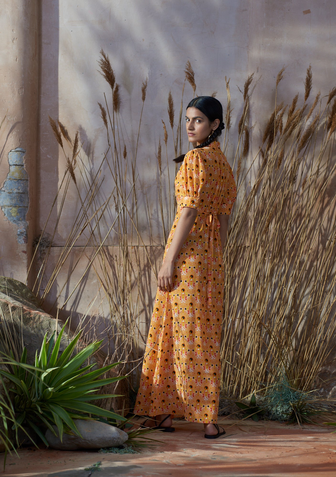 Roxana Dress Sunburst Orange