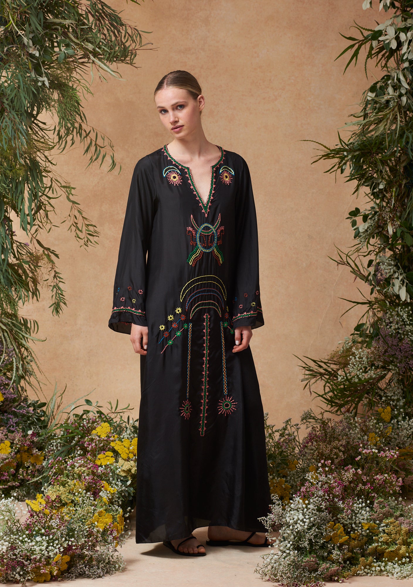 India Kaftan Black
