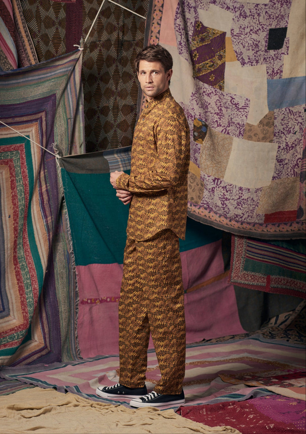 Mens Pablo Pants Bengal Tiger Linen