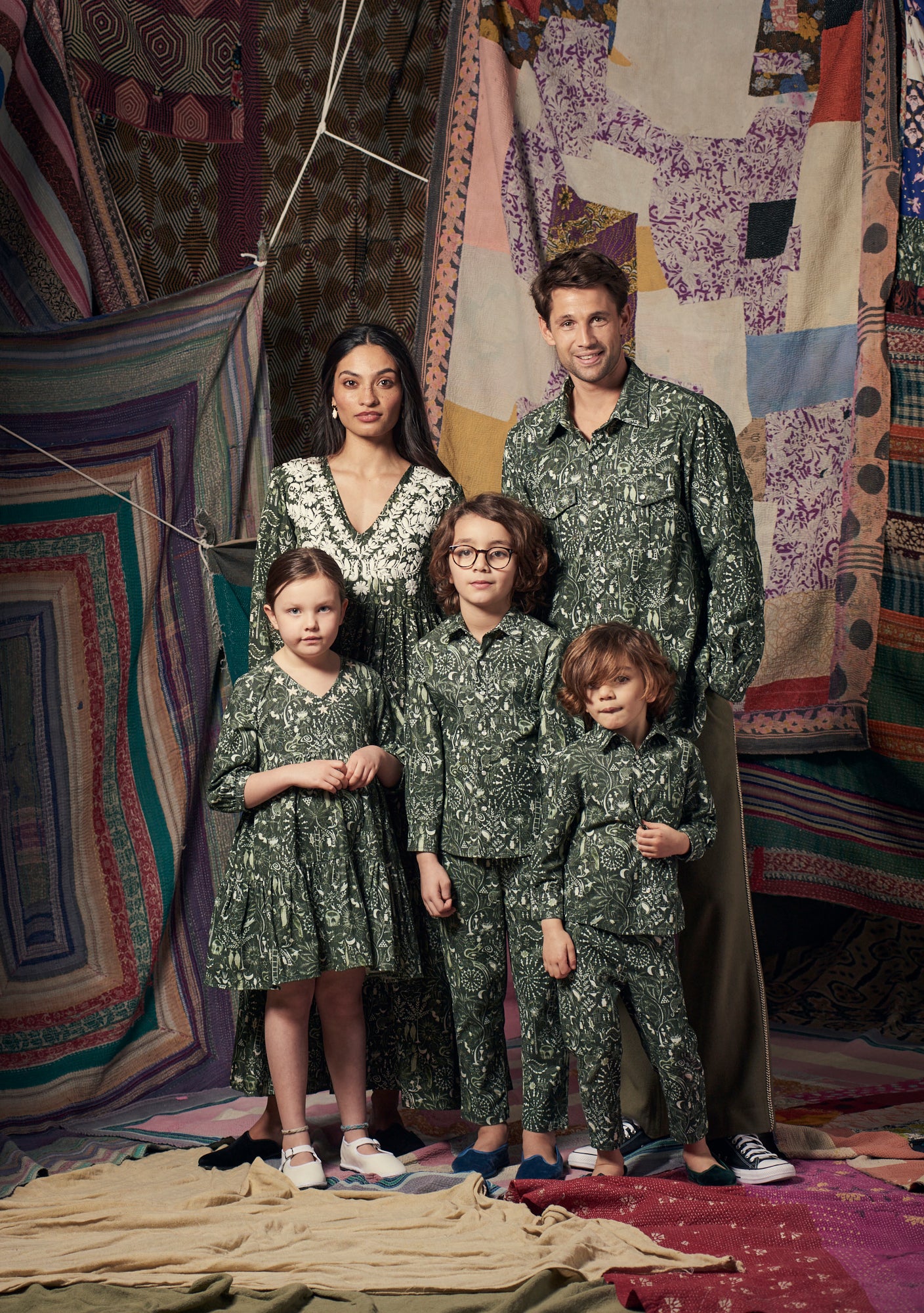 Kids Fran Dress Folktale Green