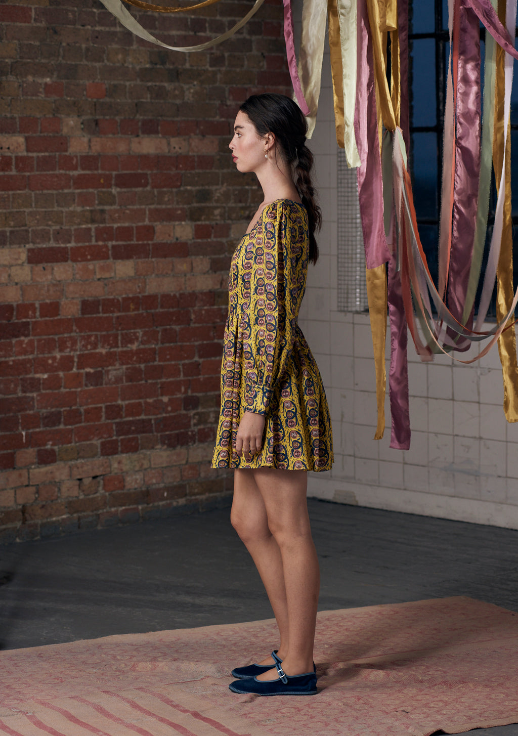 Anna Dress Serpent Yellow
