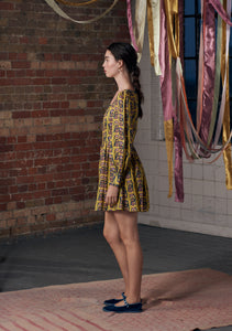 Anna Dress Serpent Yellow