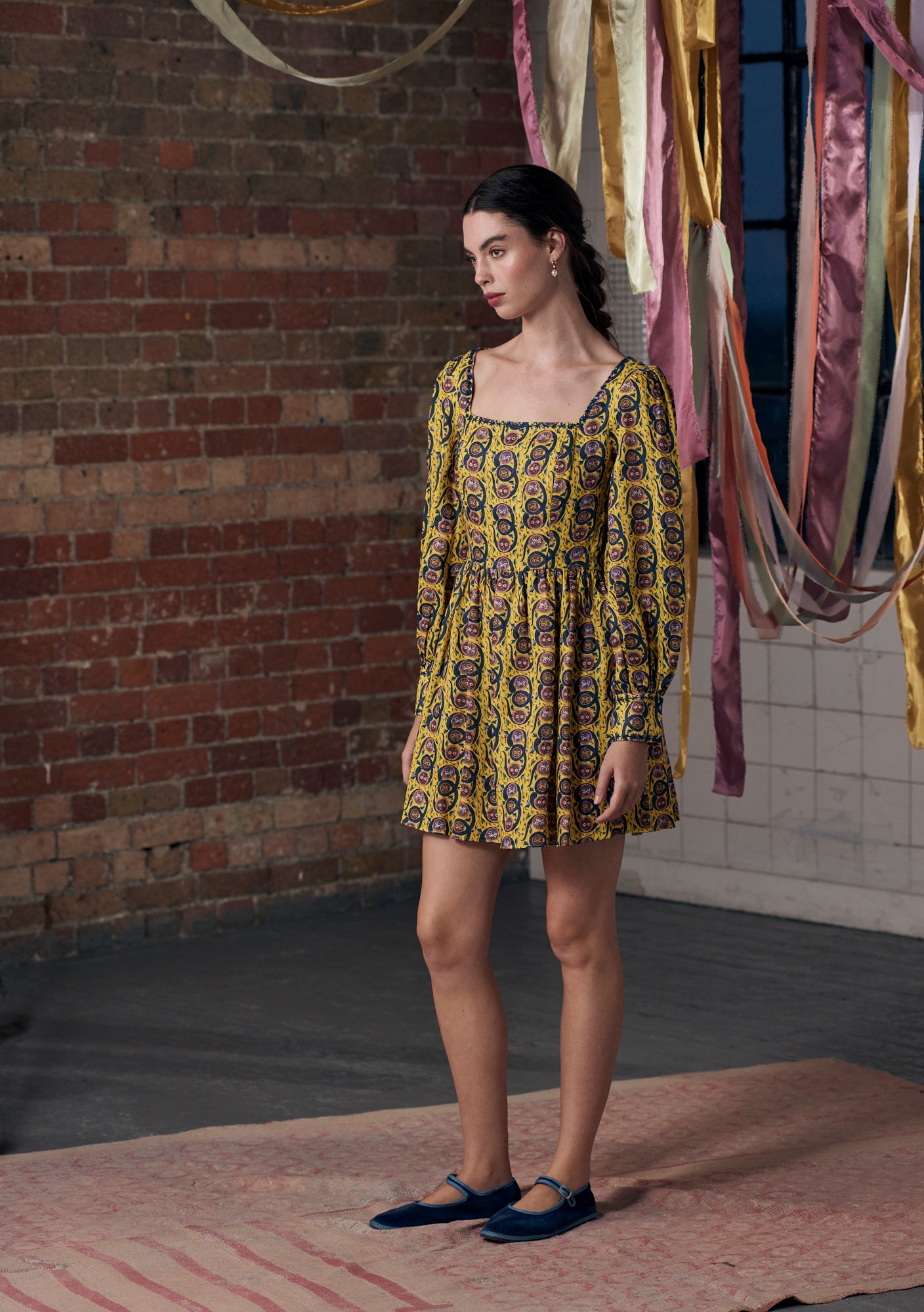 Anna Dress Serpent Yellow