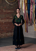 Frangipani Dress Black with Multi II