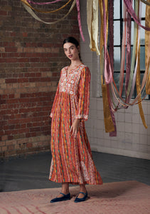 Silk Embroidered Dress Vagator Cliff