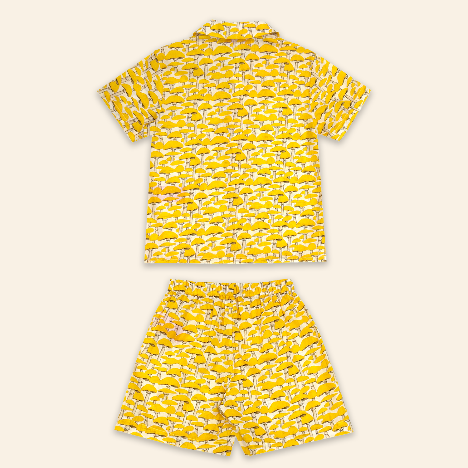Kids Aryo Shirt and Otto Shorts Yellow Mushroom