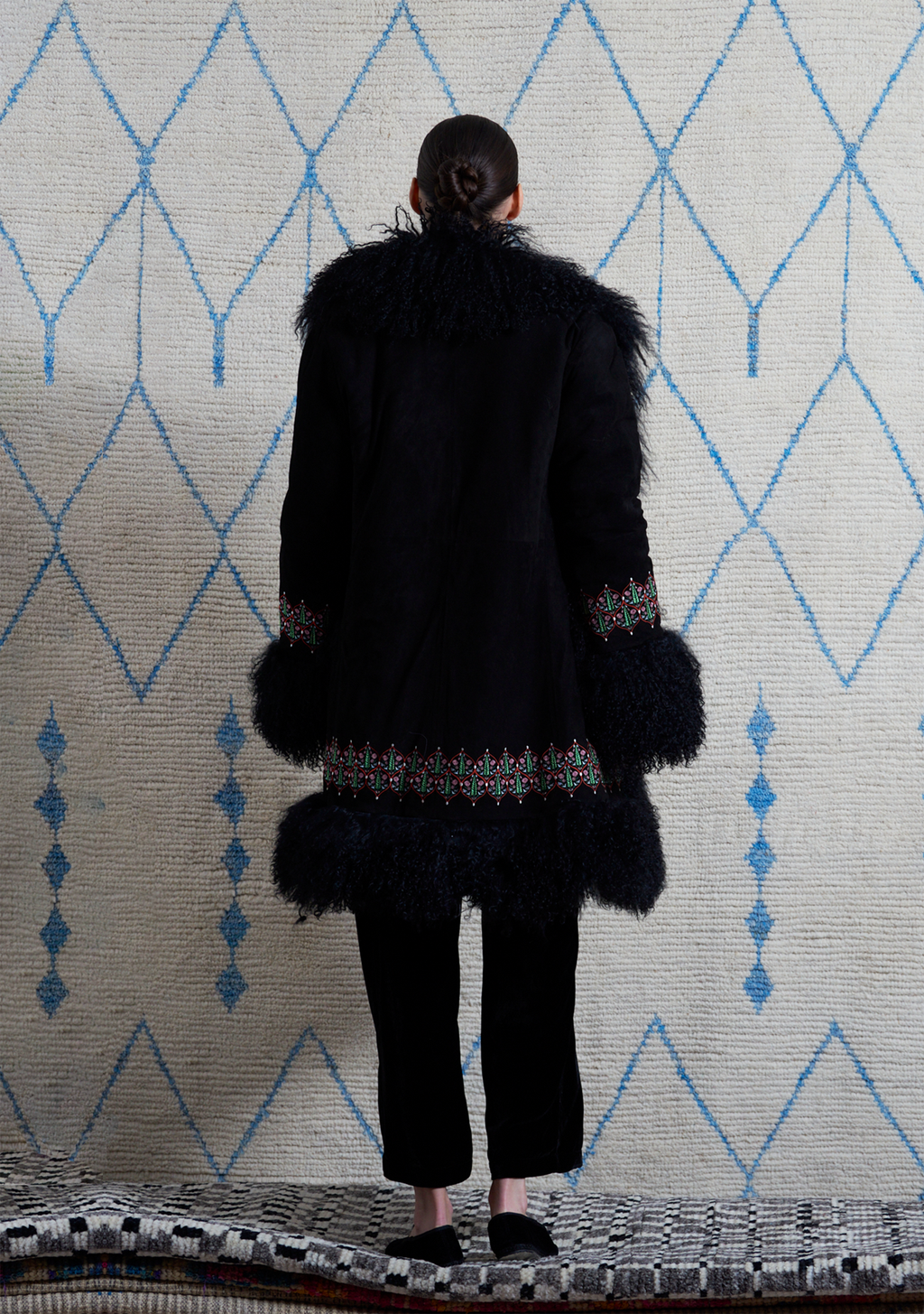 Bibi Coat Black Suede