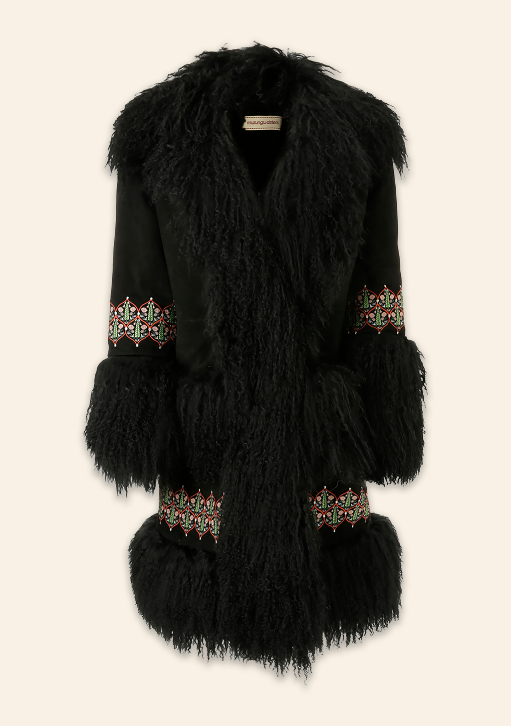 Bibi Coat Black Suede