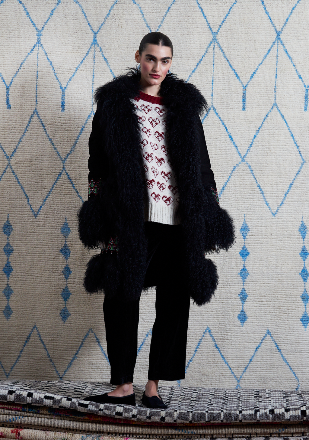 Bibi Coat Black Suede