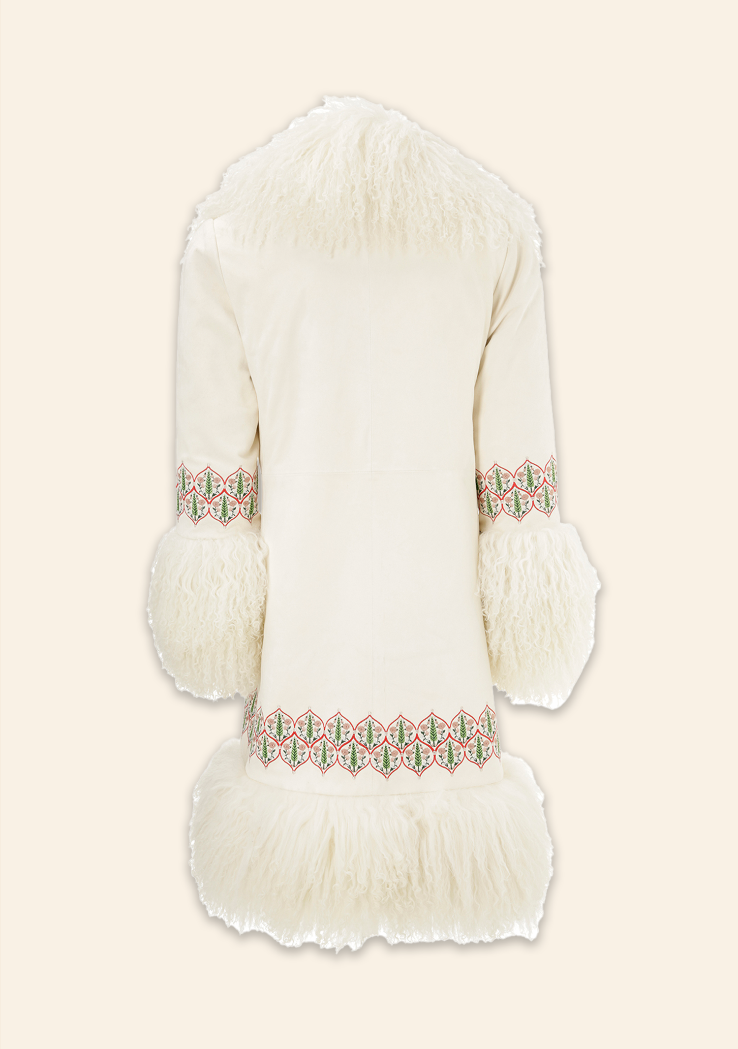 Bibi Coat White Suede