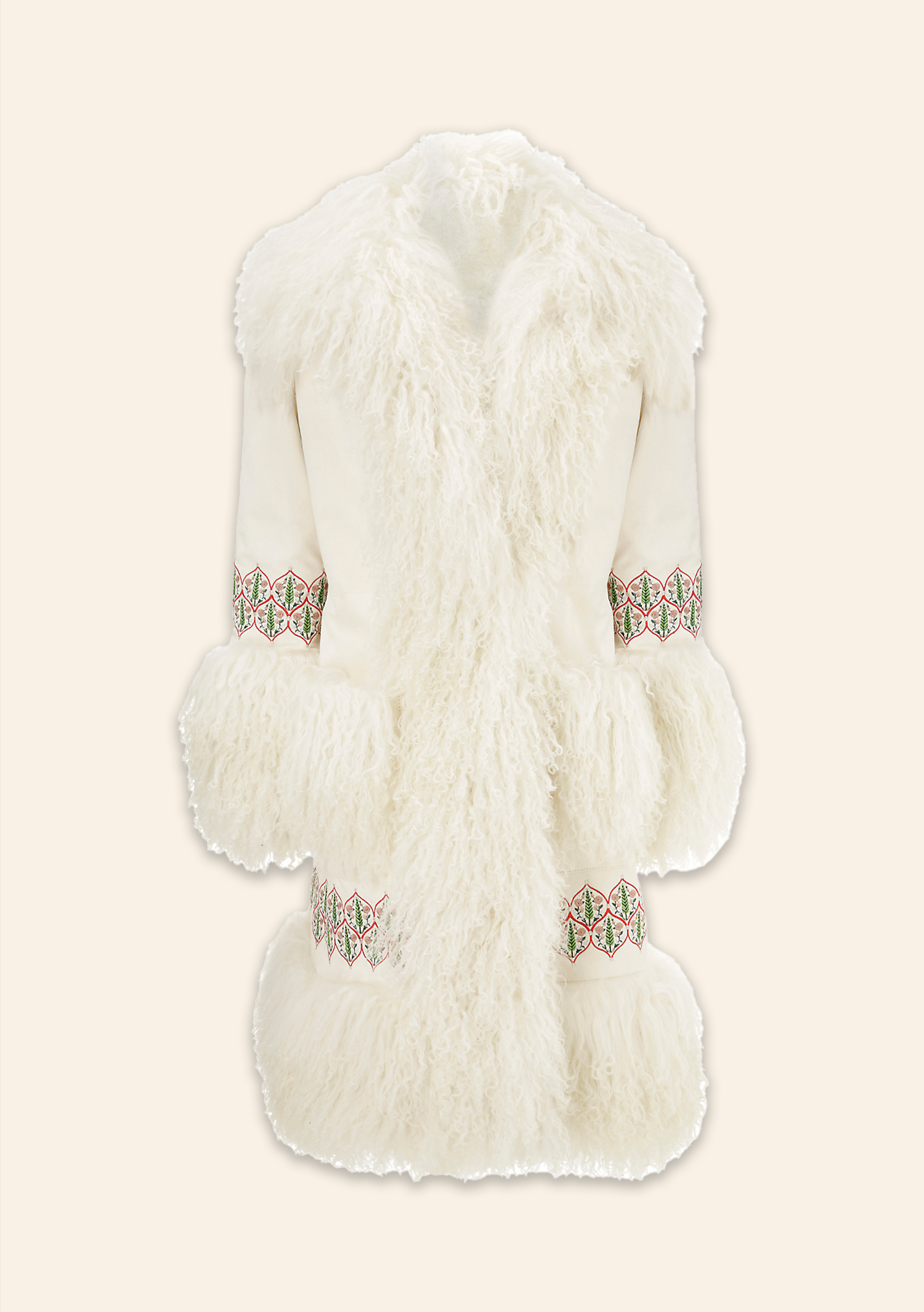 Bibi Coat White Suede
