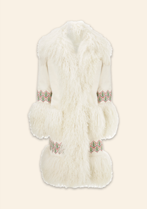 NiziU ミイヒ着用bibiy DORA PEPURAMU FUR COAT Bibi Coat White Suede – Muzungu Sisters UK