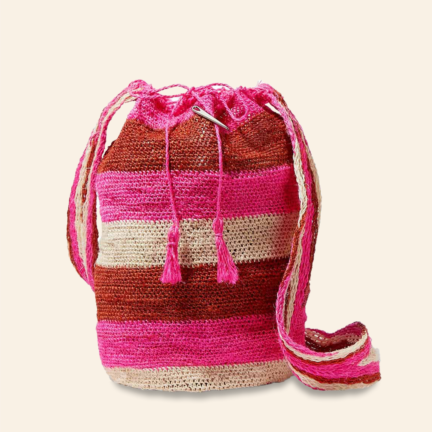 Rainbow Fique Mochila Red and Pink