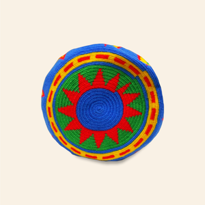 Wayuu Mochila Medium Periwinkle with Multi