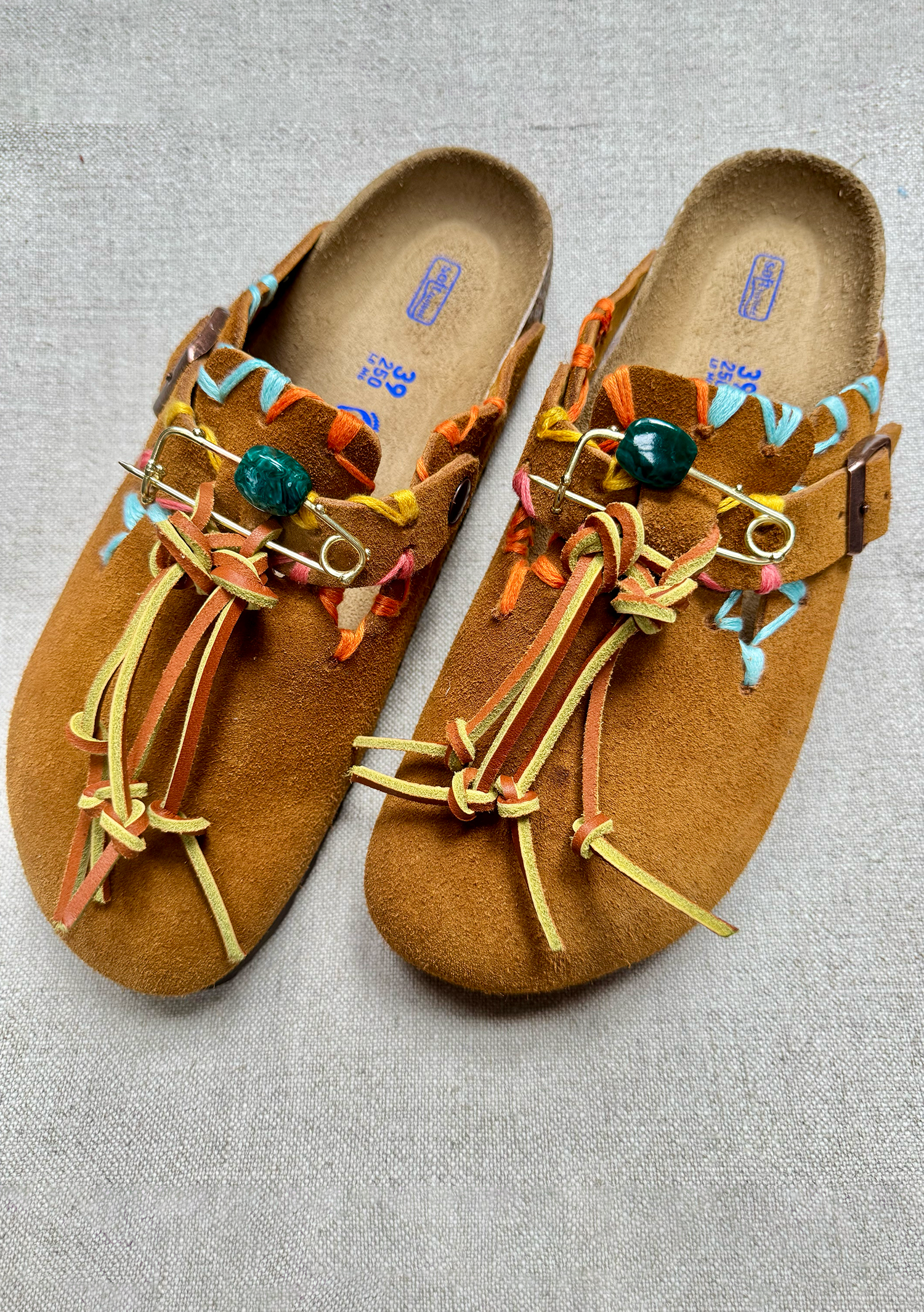 Birkenstock Sandals Cognac Suede