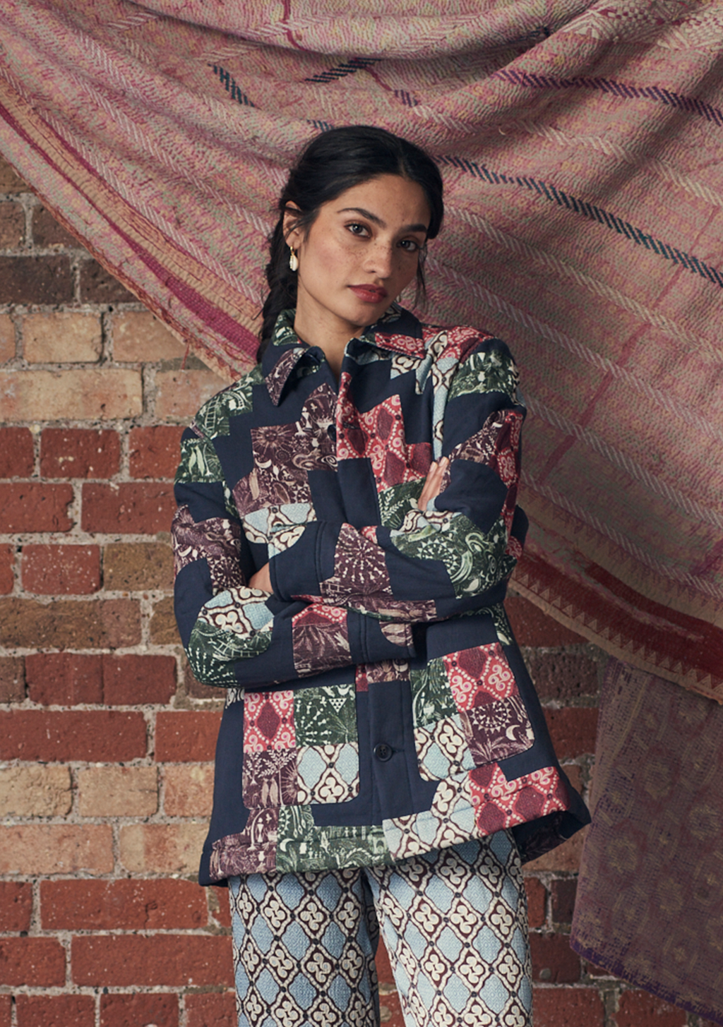 Alex Jacket Patchwork Navy