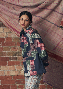 Alex Jacket Patchwork Navy