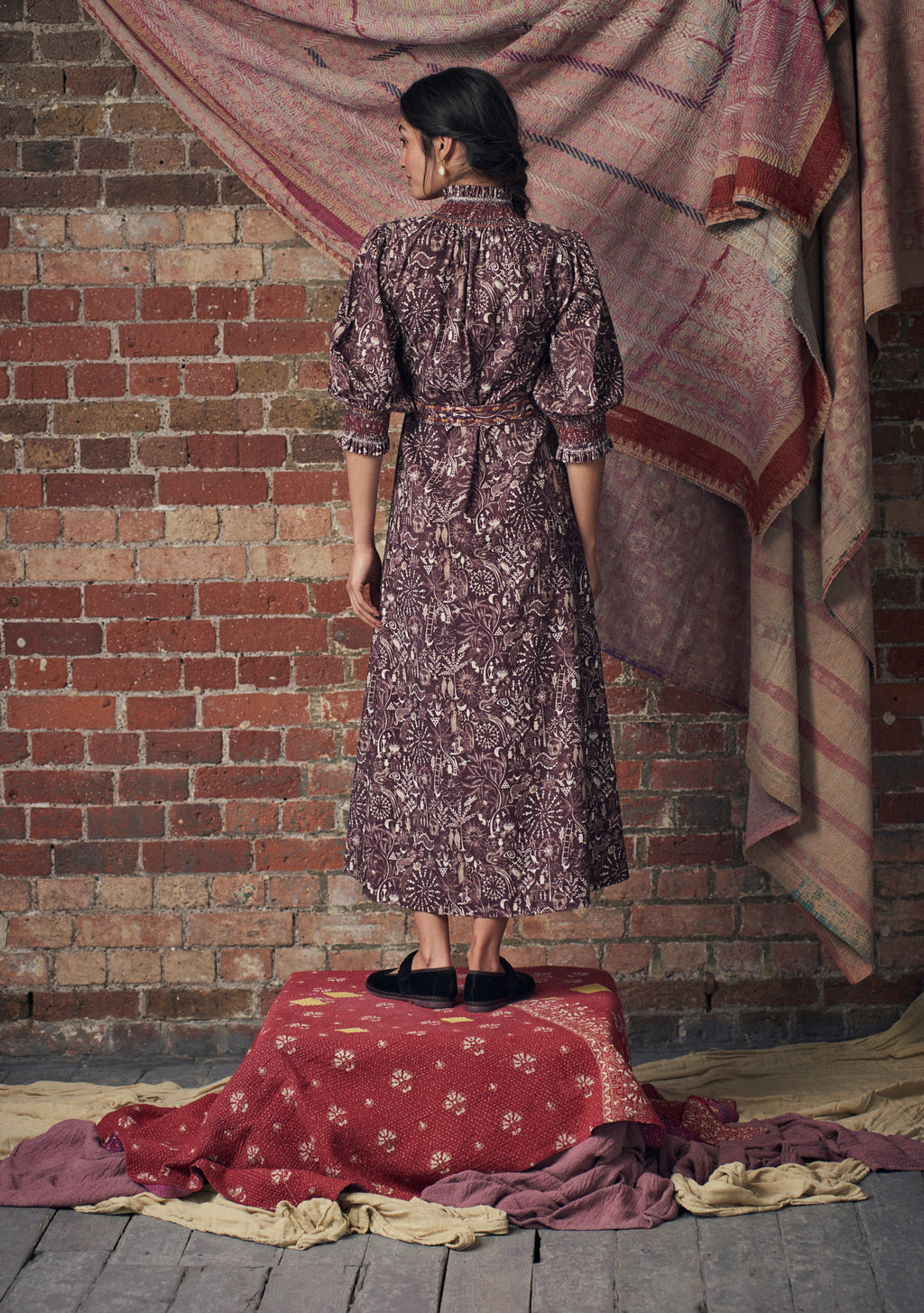 Alexia Dress Folktale Brown
