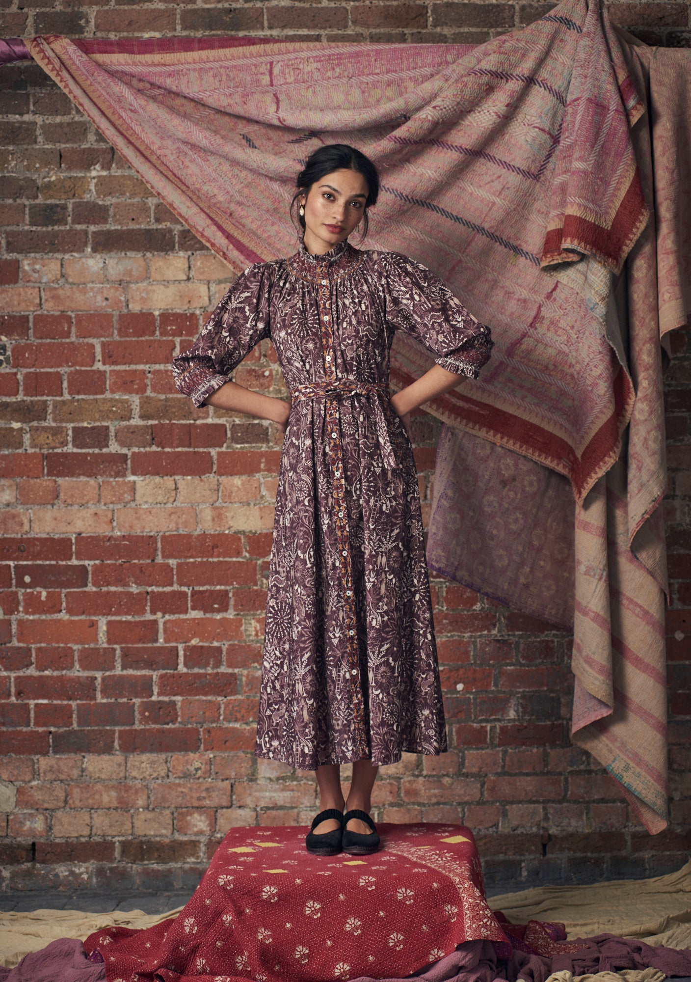 Alexia Dress Folktale Brown