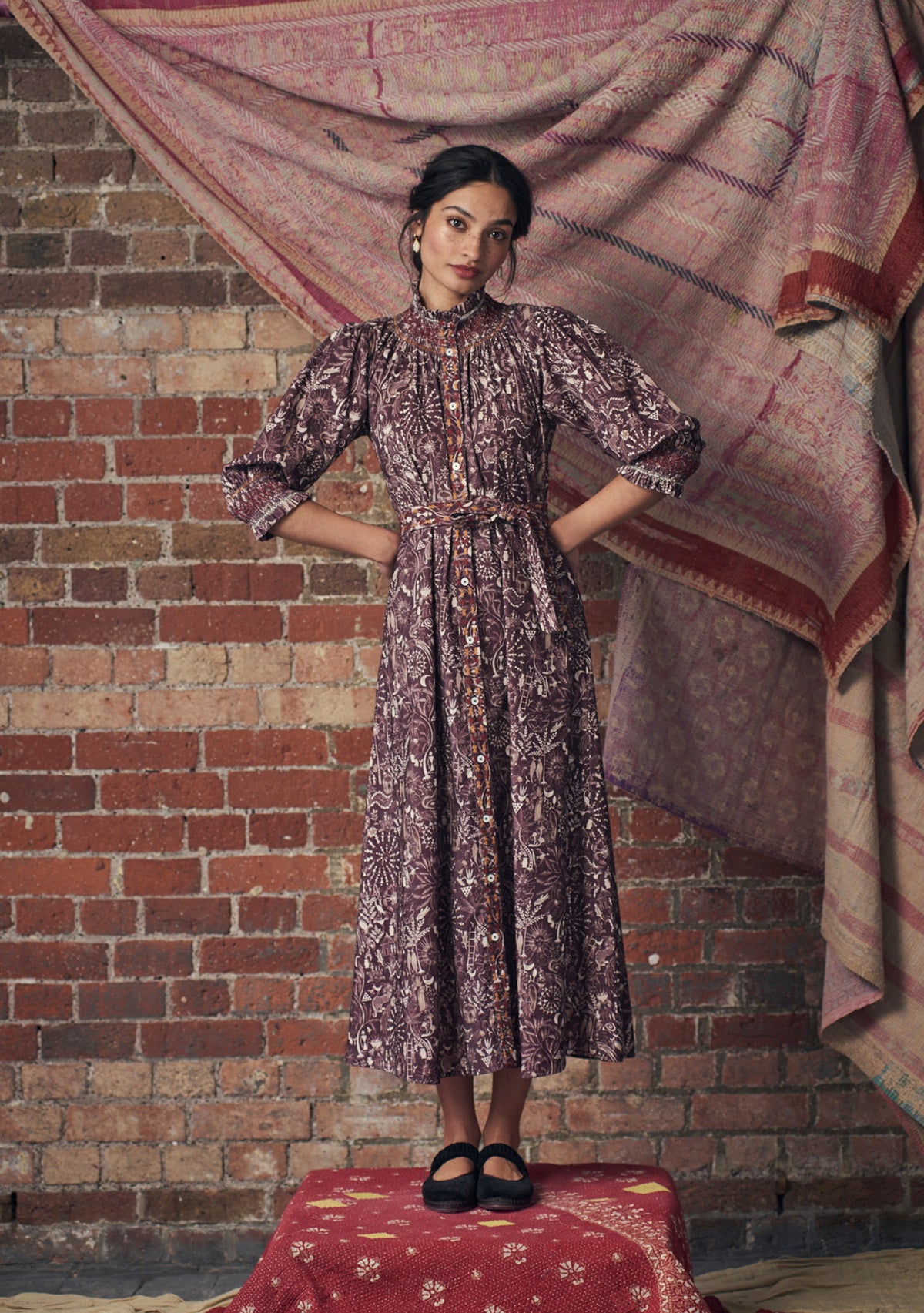 Alexia Dress Folktale Brown