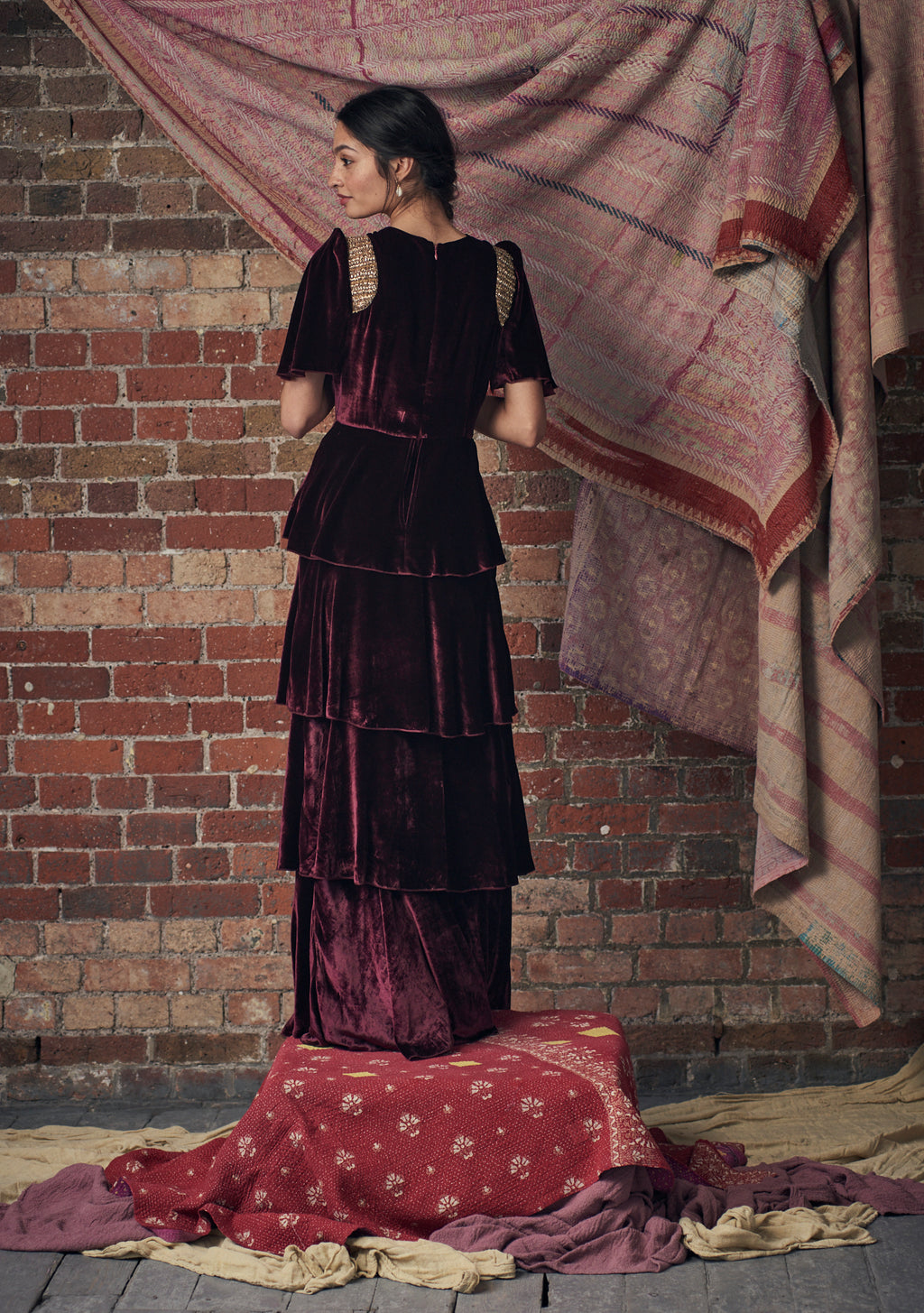 Amira Gown Burgundy
