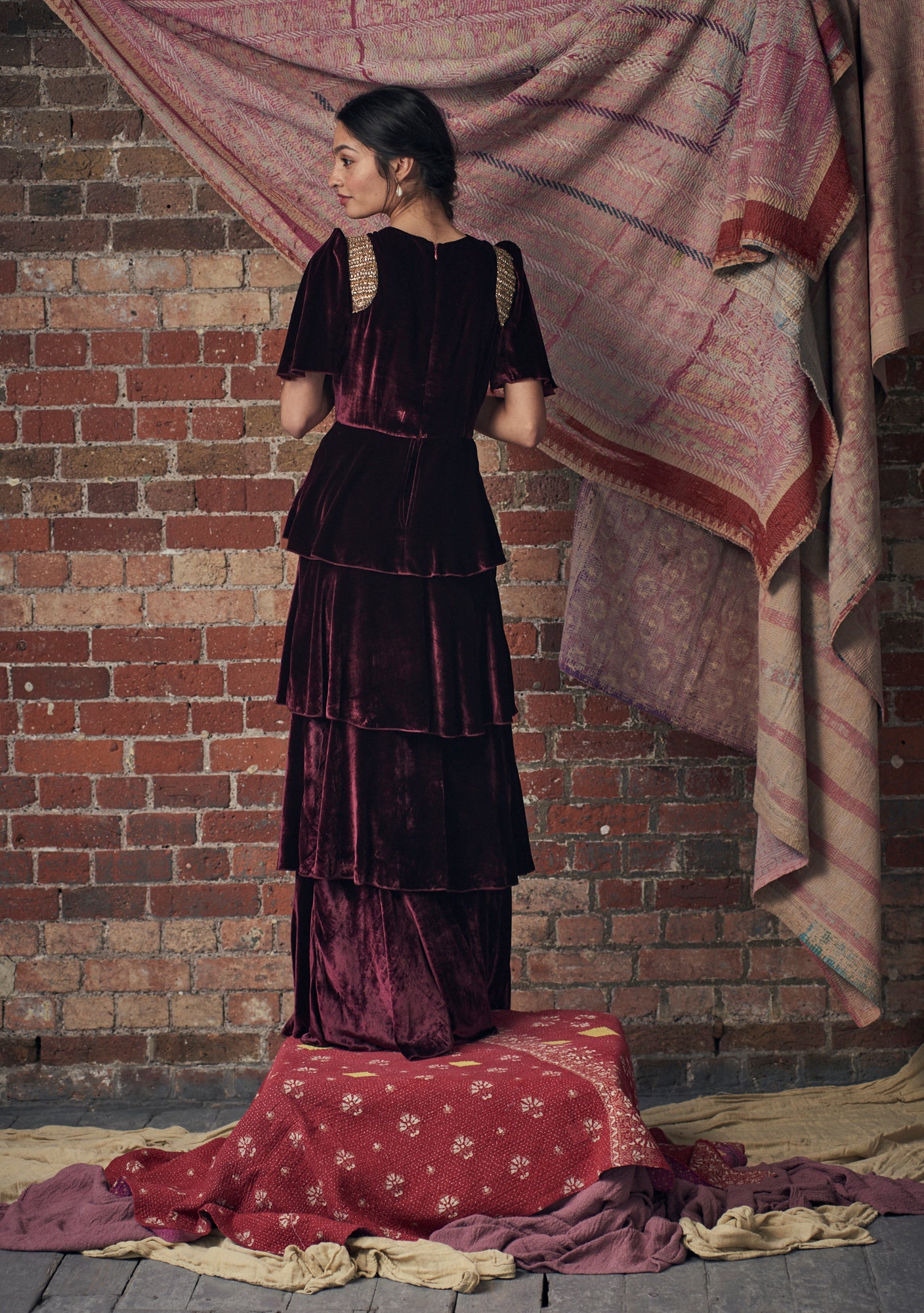 Amira Gown Burgundy