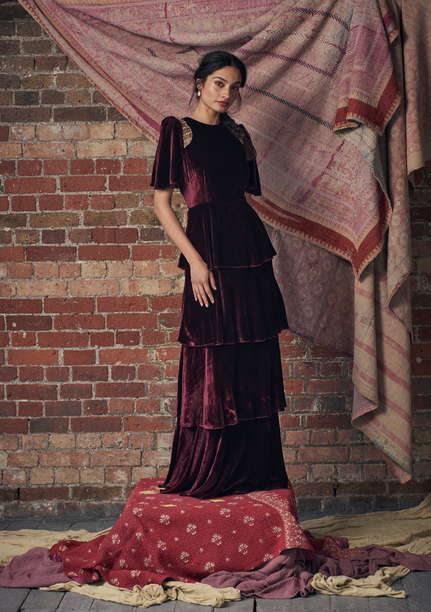 Amira Gown Burgundy