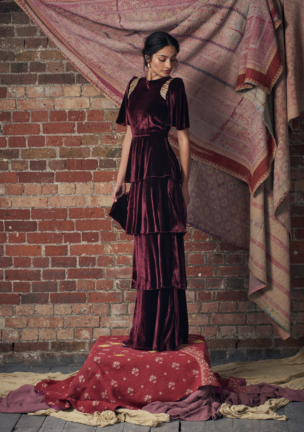 Amira Gown Burgundy