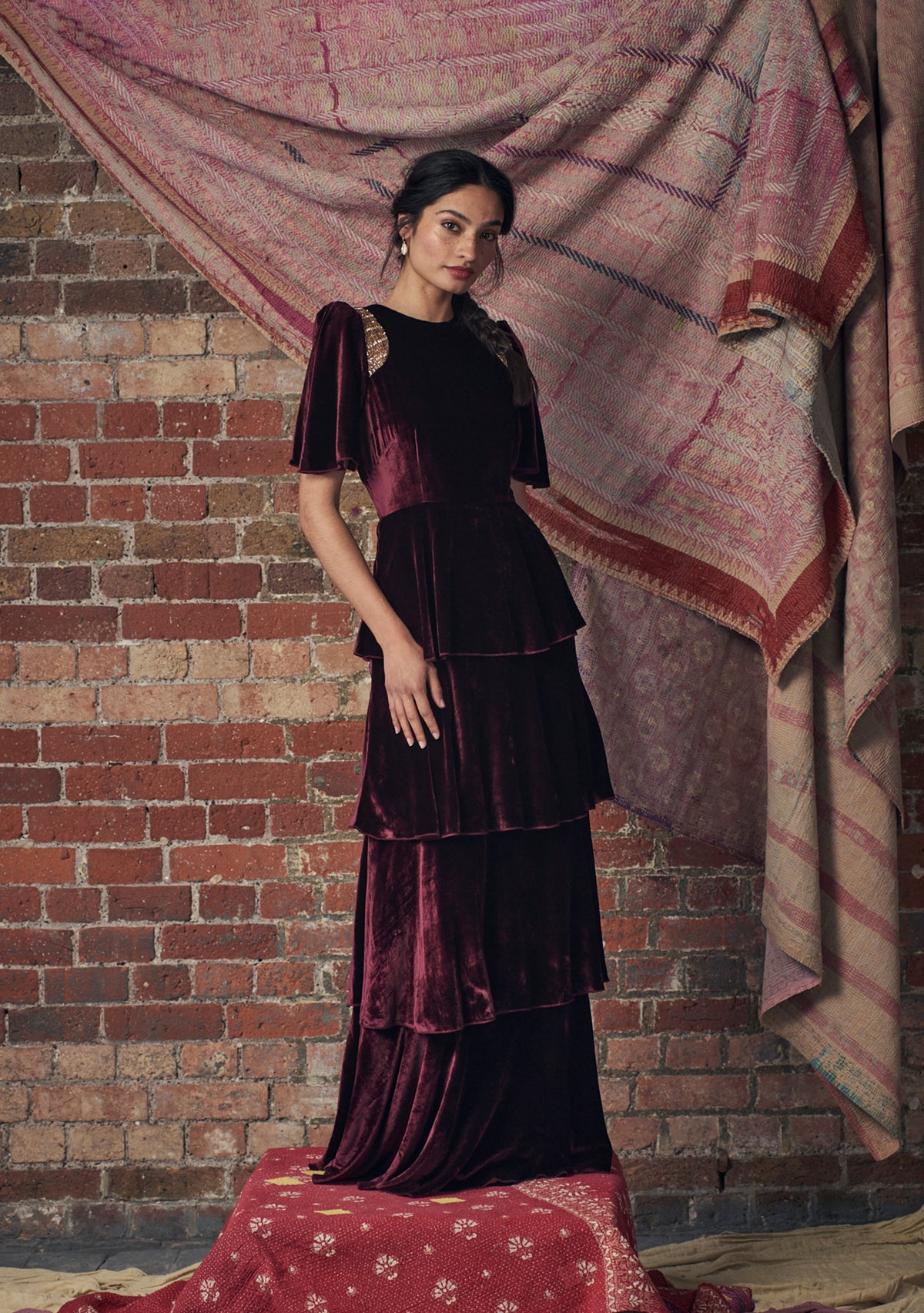 Amira Gown Burgundy