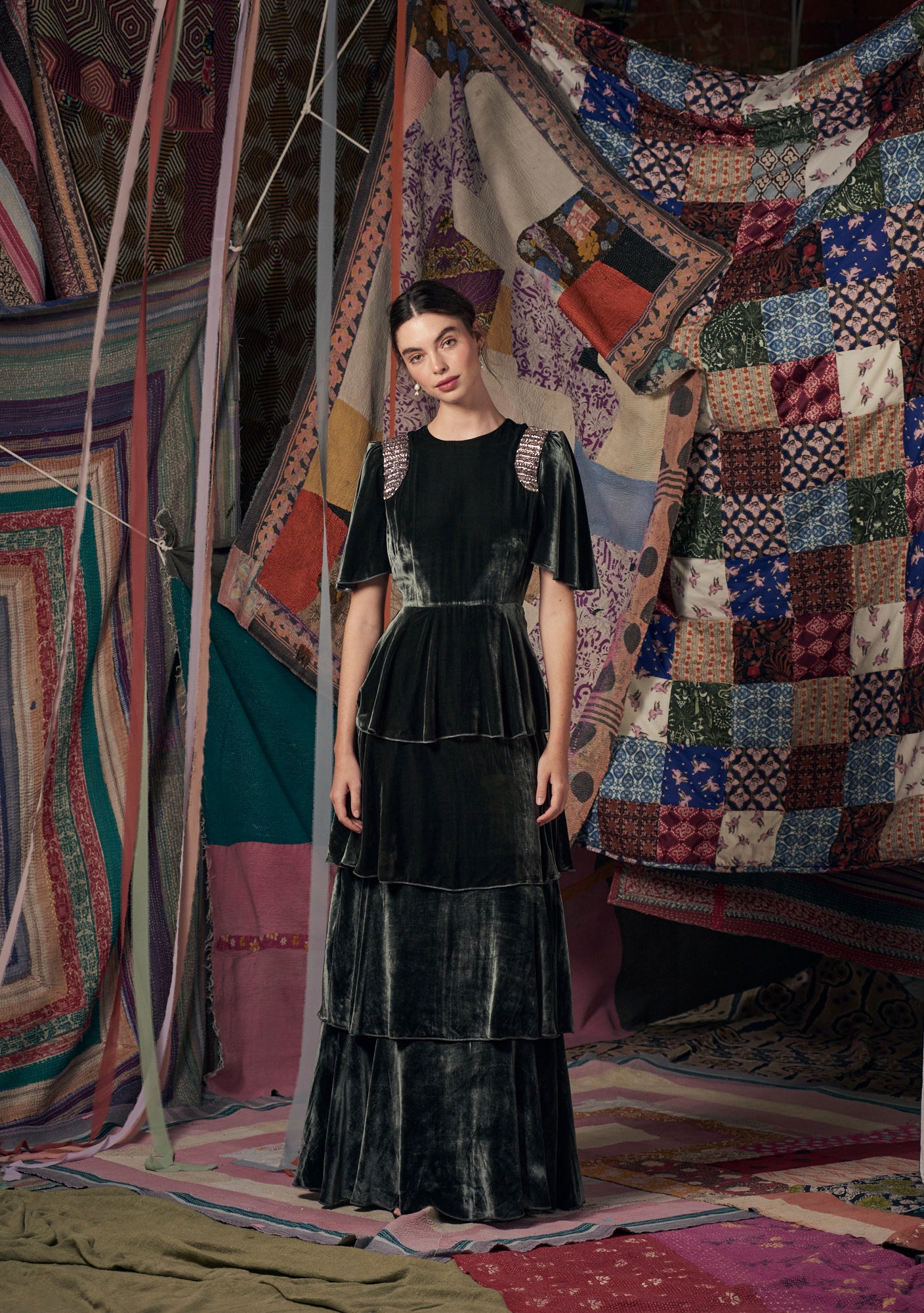 Amira Gown Steel Grey