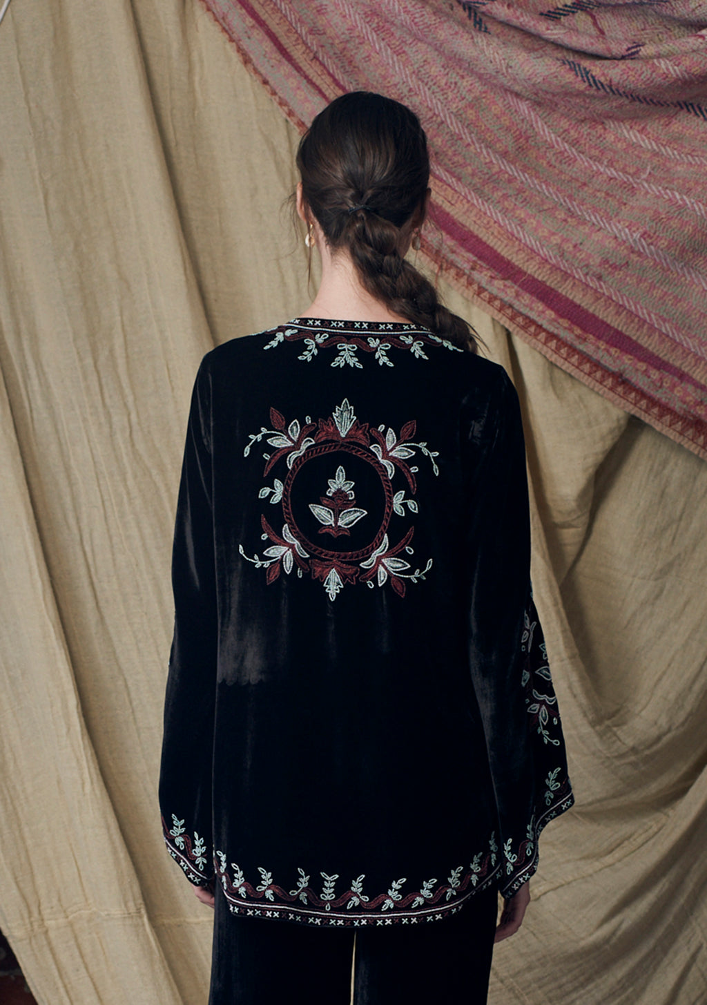 Anouk Jacket Black with Beaded Embroidery